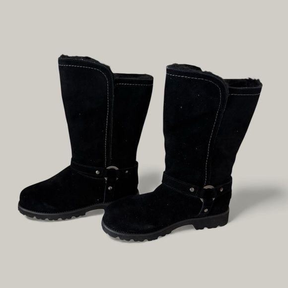 🆕BEARPAW “Cheyenne” suede moto black boots (rain & water repellent) NWT size: 8M - Picture 4 of 8